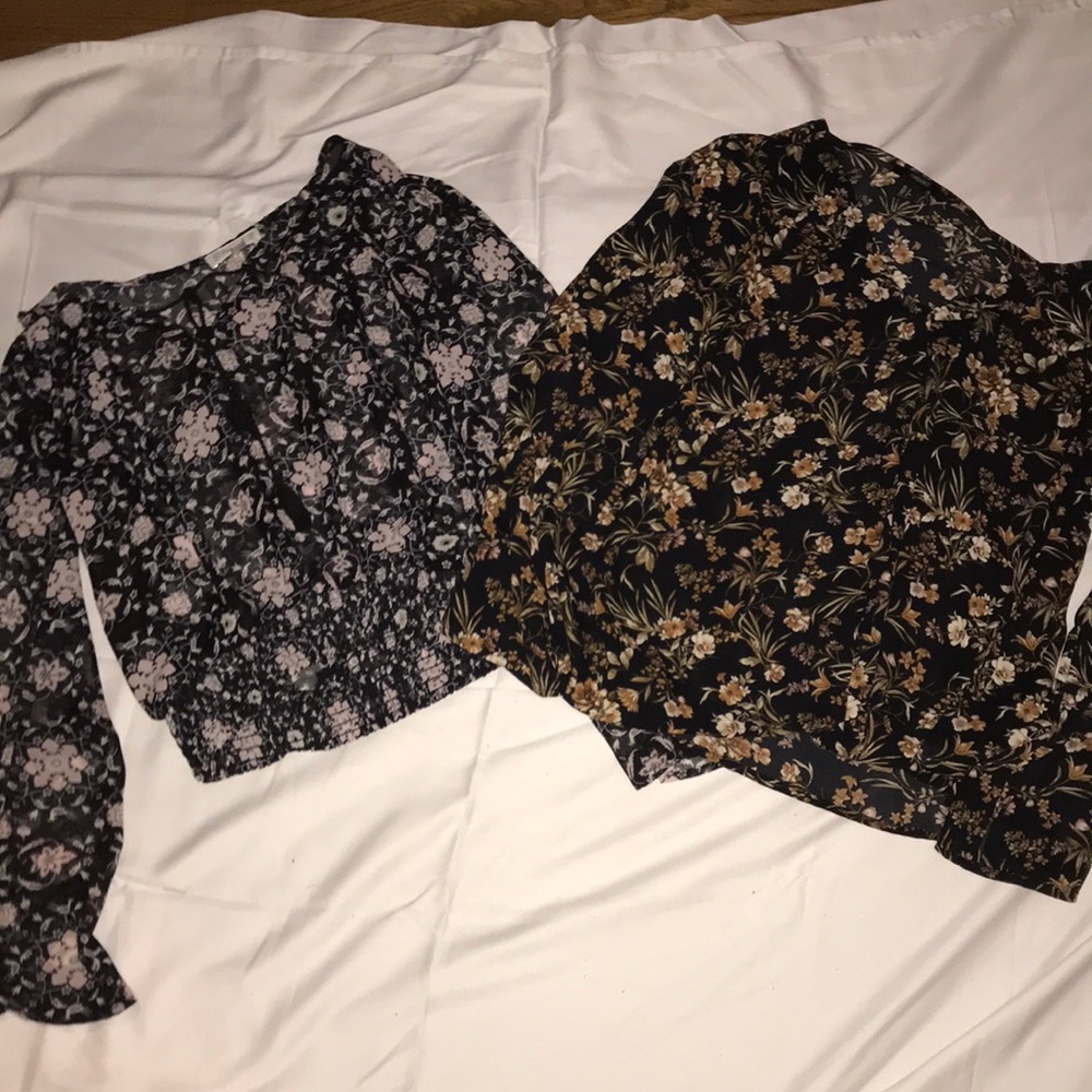 2 floral shirts